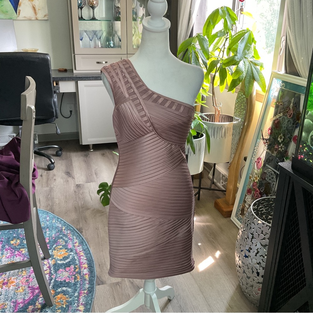 BCBG One Shoulder Blush Dress - Picture 2 of 11